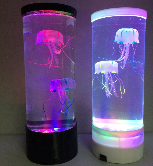 LED Jellyfish Aquarium Lamp Night Light USB Powered